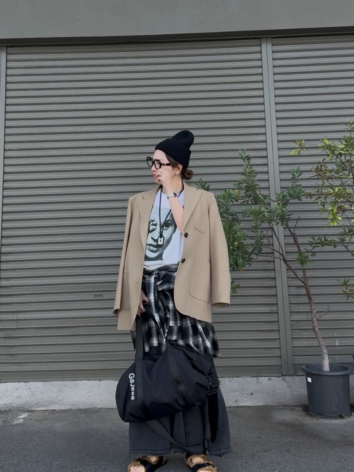 ヴィンテージウォッシュニットスカート