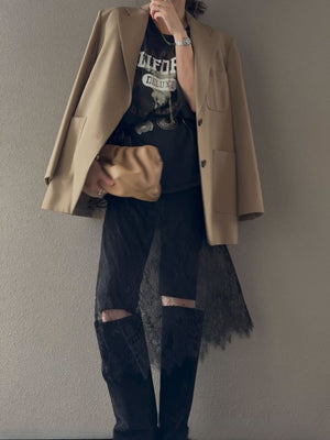 レイヤードエプロンスカート