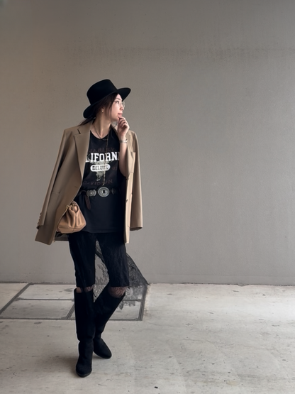 レイヤードエプロンスカート