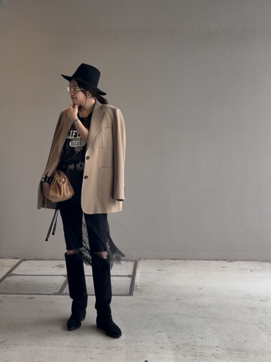 レイヤードエプロンスカート