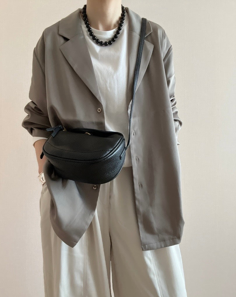 サテンライク テーラージャケットシャツ