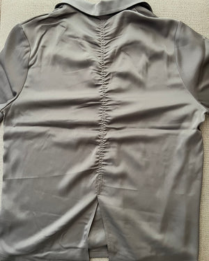 サテンライク テーラージャケットシャツ