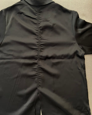 サテンライク テーラージャケットシャツ