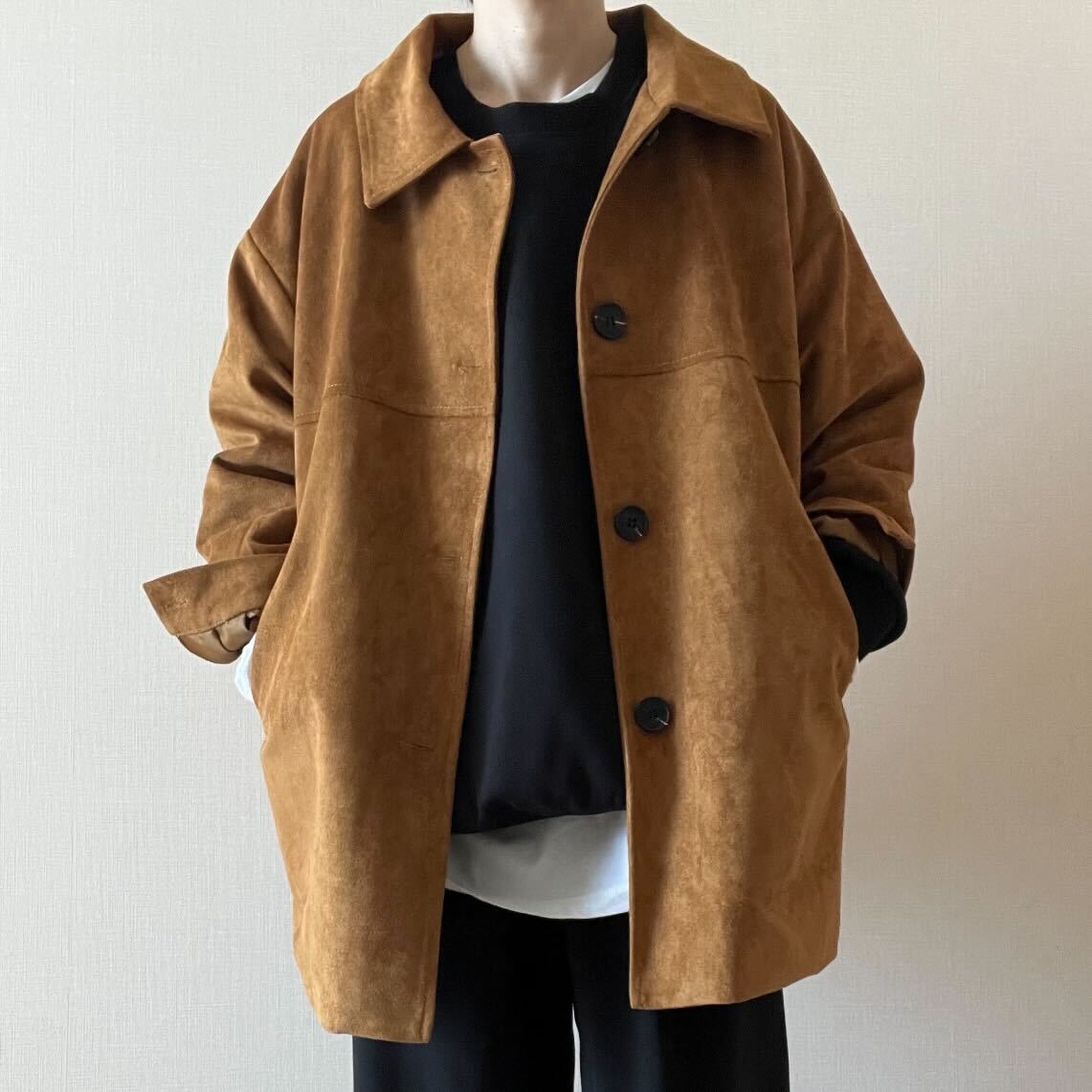 スエードライクオーバージャケット – &DROBE (アンドローブ)