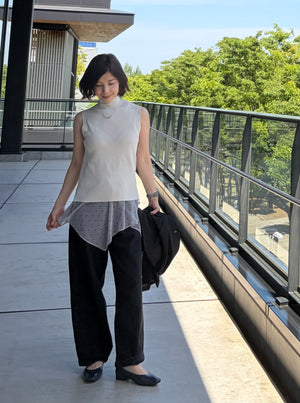 ドットメッシュシアーラップスカート
