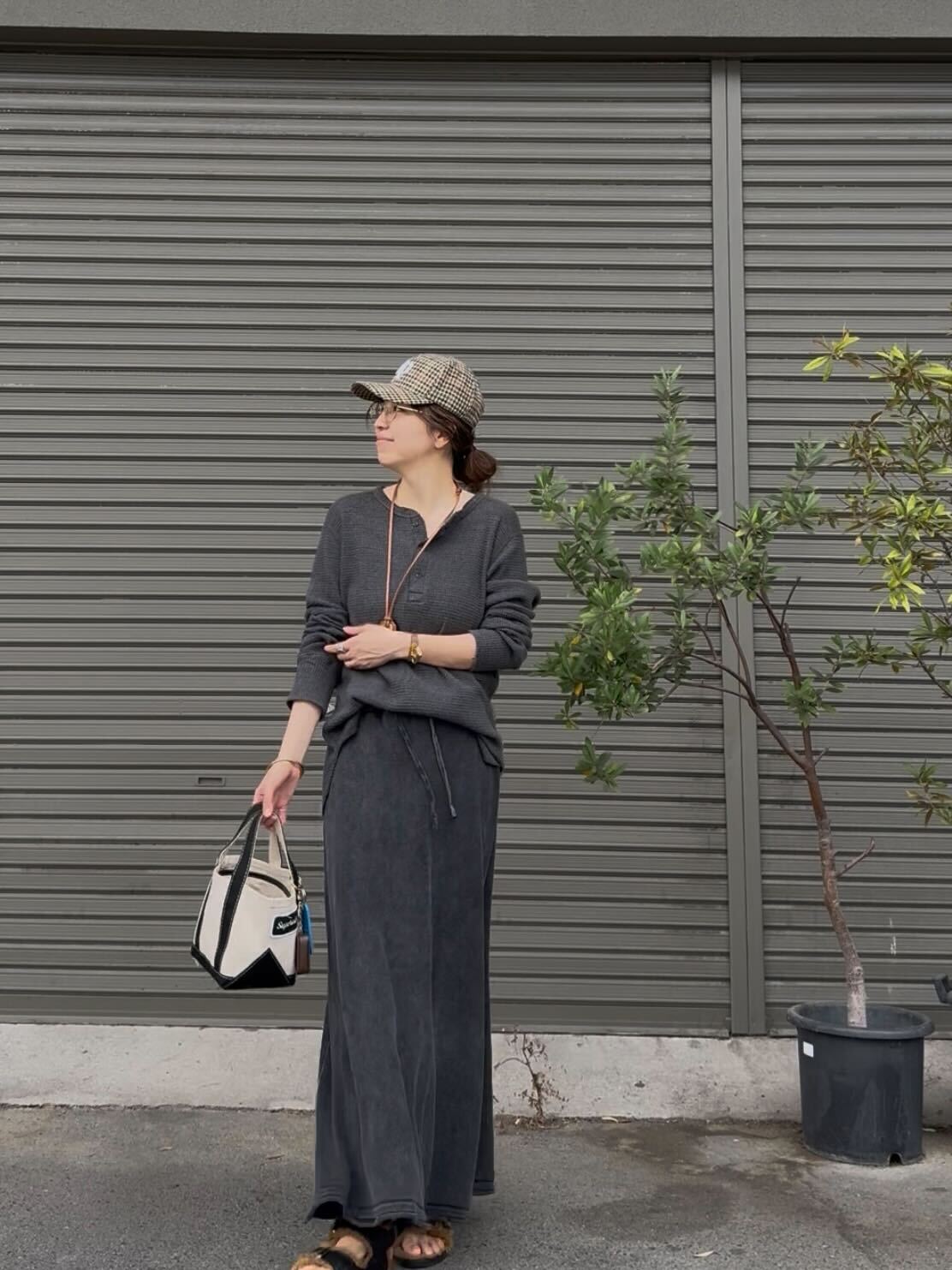 ヴィンテージウォッシュニットスカート