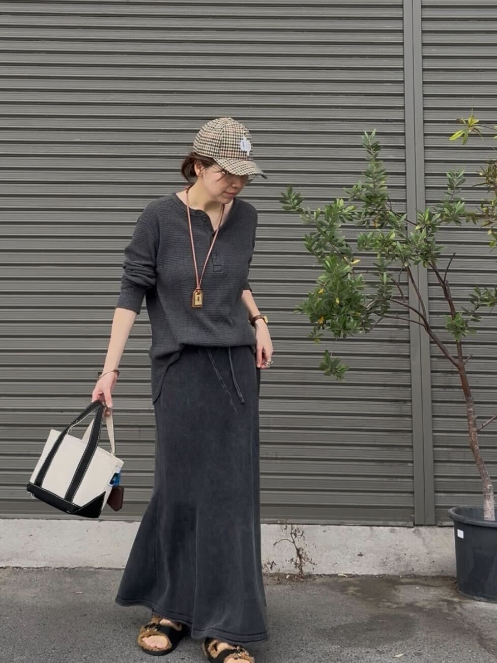 ヴィンテージウォッシュニットスカート