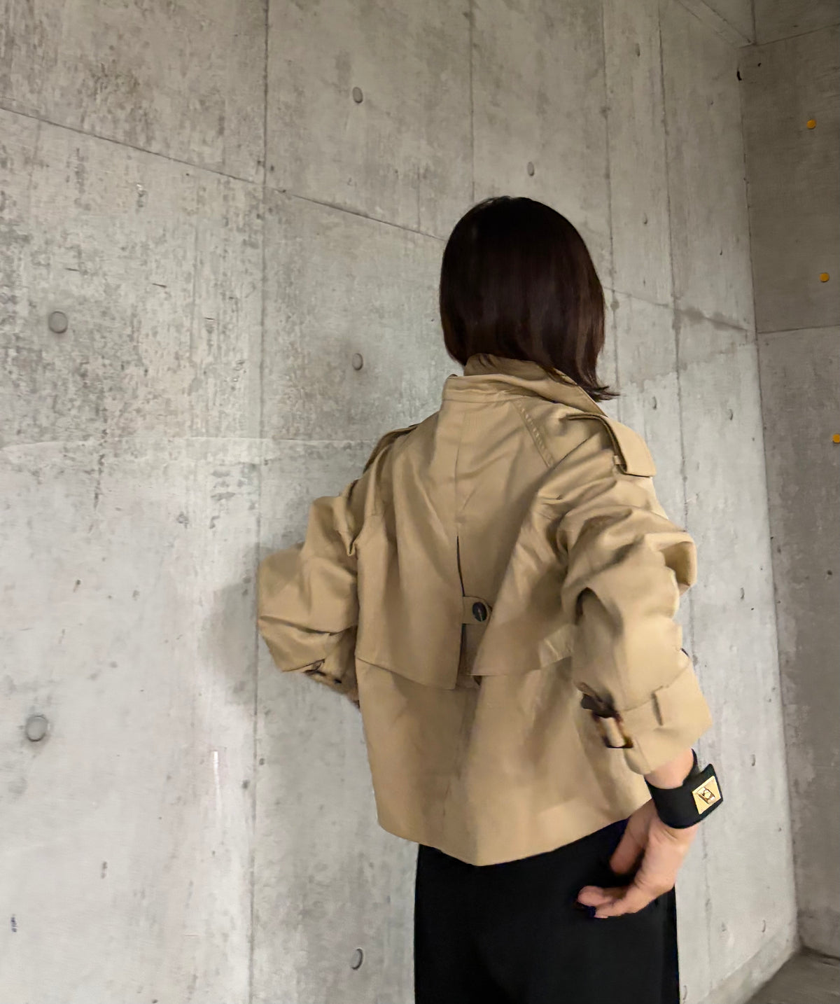 クロップド トレンチジャケット