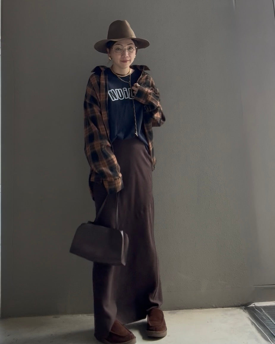 コットンチェックシャツ