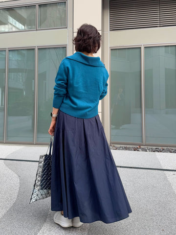 未使用 アナイ ホールガーメント ロングカーディガン ウール混 薄手 ネイビー ホールガーメント カシミヤウール ニットカーディガン – &DROBE