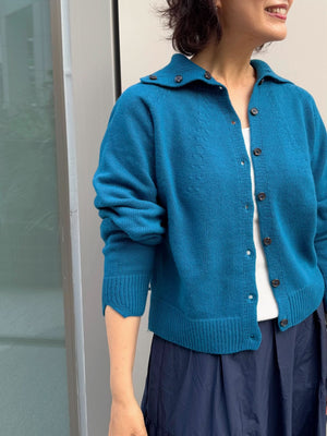 ホールガーメント カシミヤウール ニットカーディガン