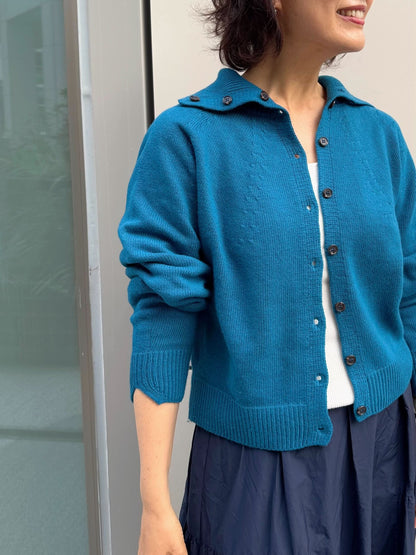 ホールガーメント カシミヤウール ニットカーディガン