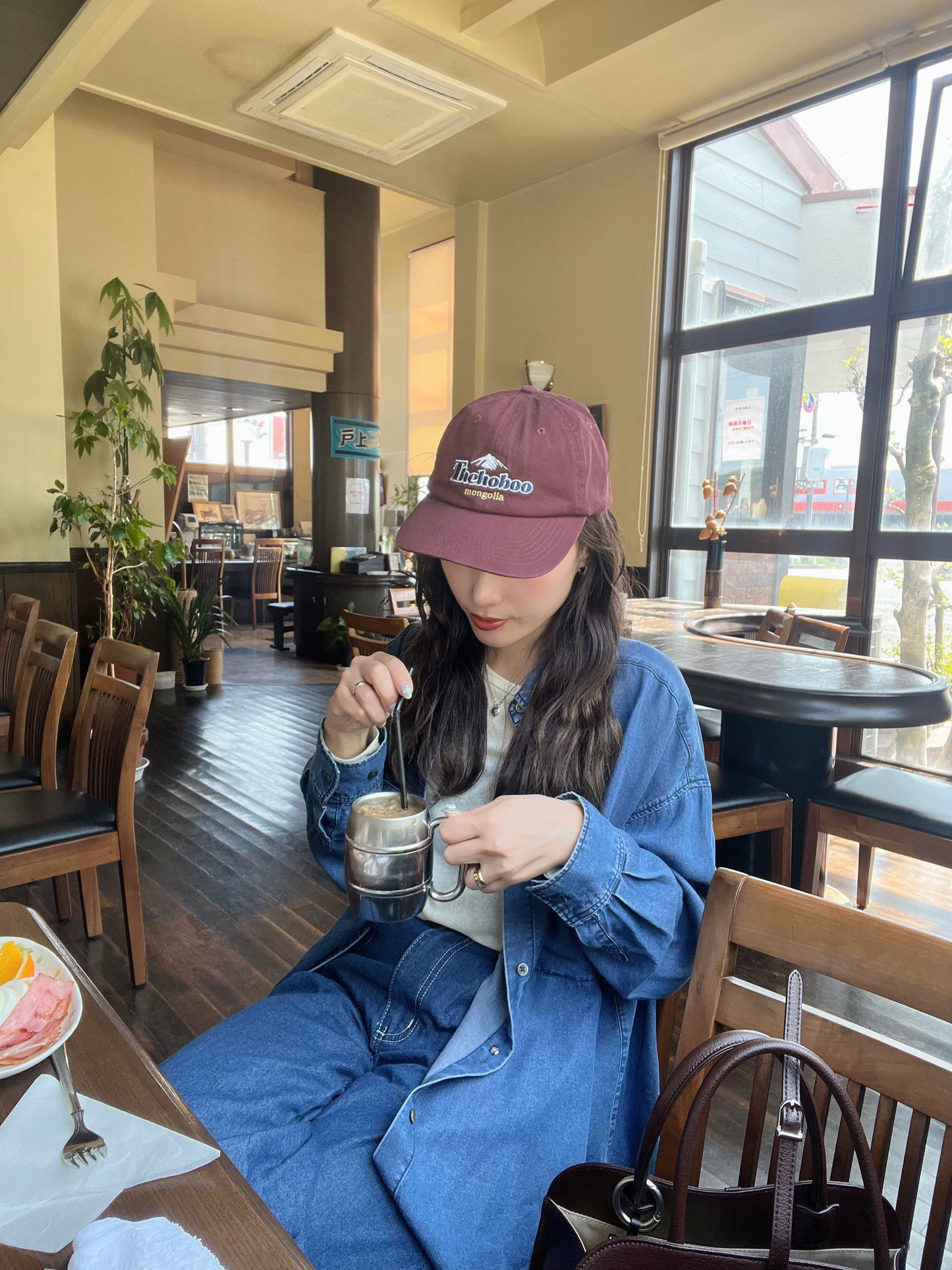 vintageライクロゴキャップ