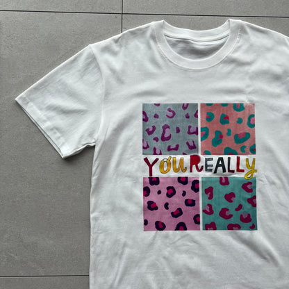 レオパードミックスプリントTシャツ