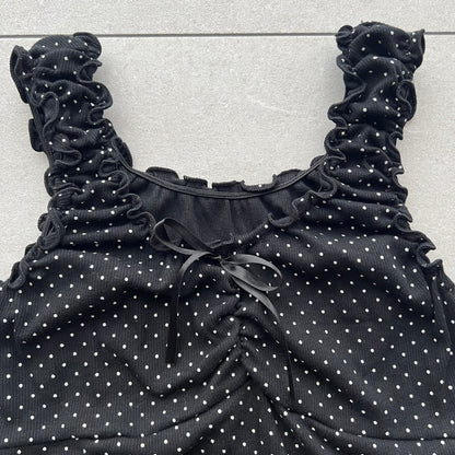 ドットリボンフリルノースリーブ