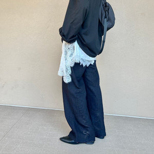 レースワイドパンツ
