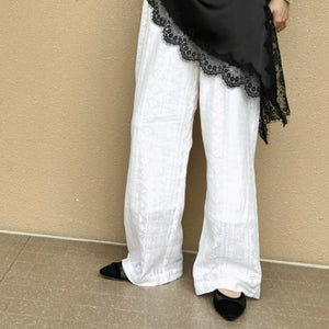 レースワイドパンツ