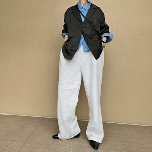 レースワイドパンツ