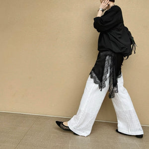 レースワイドパンツ