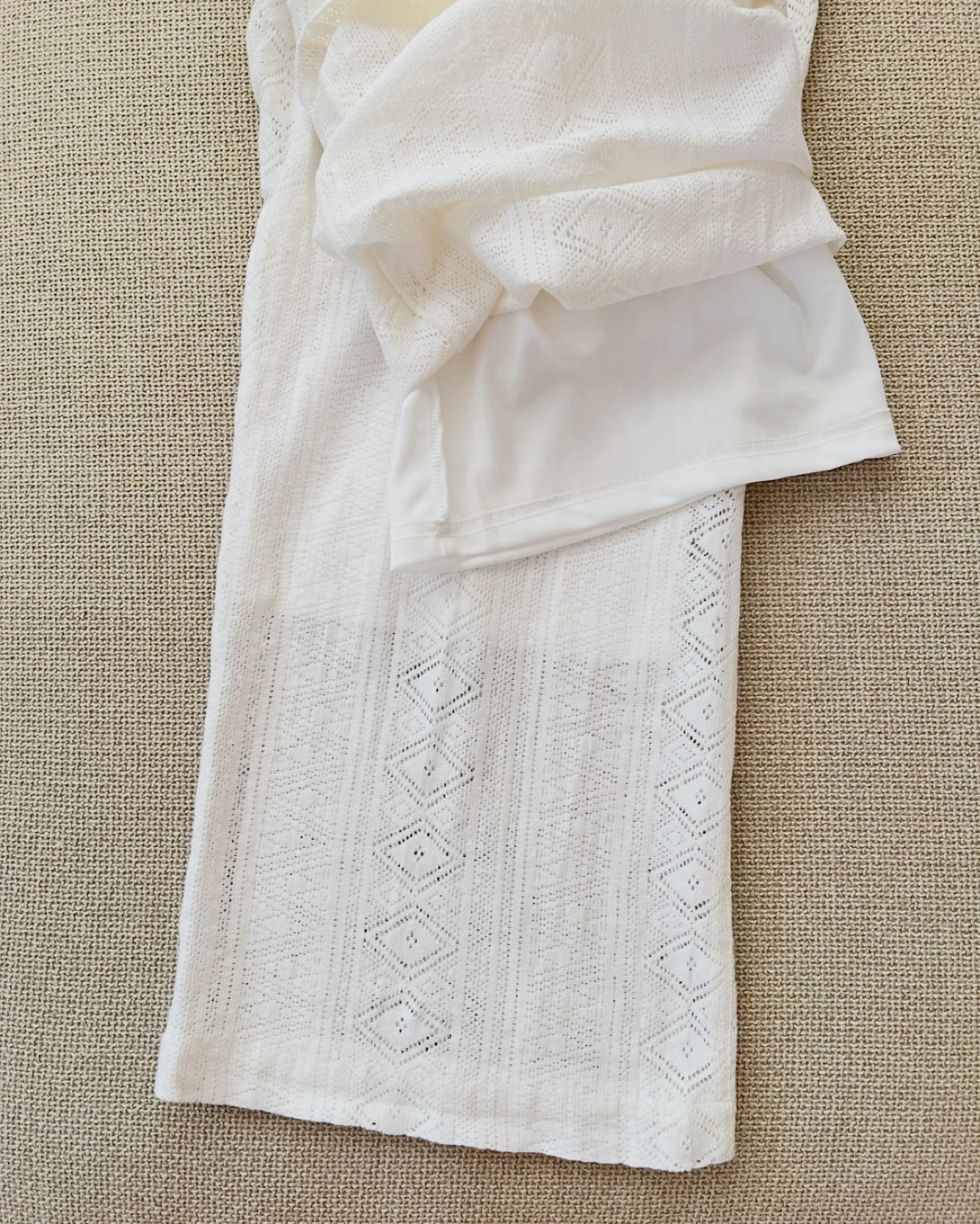 レースワイドパンツ