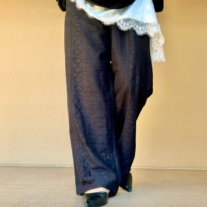 レースワイドパンツ