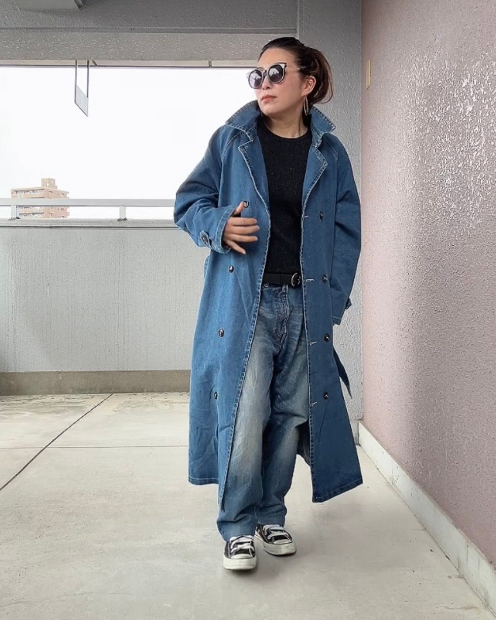 デニムロングコート