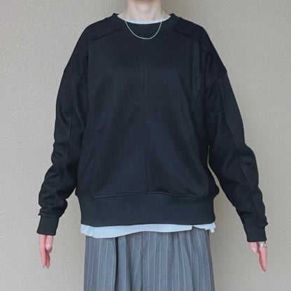 クルーネックパネルスウェット