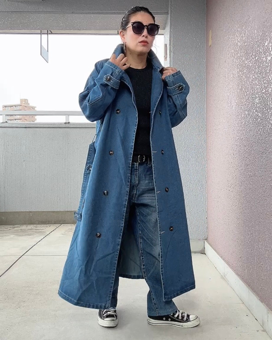 デニムロングコート
