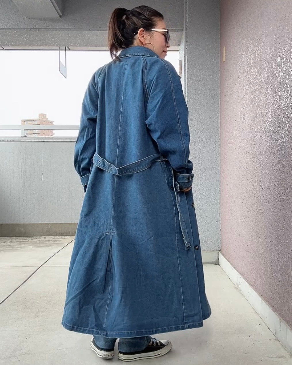 デニムロングコート