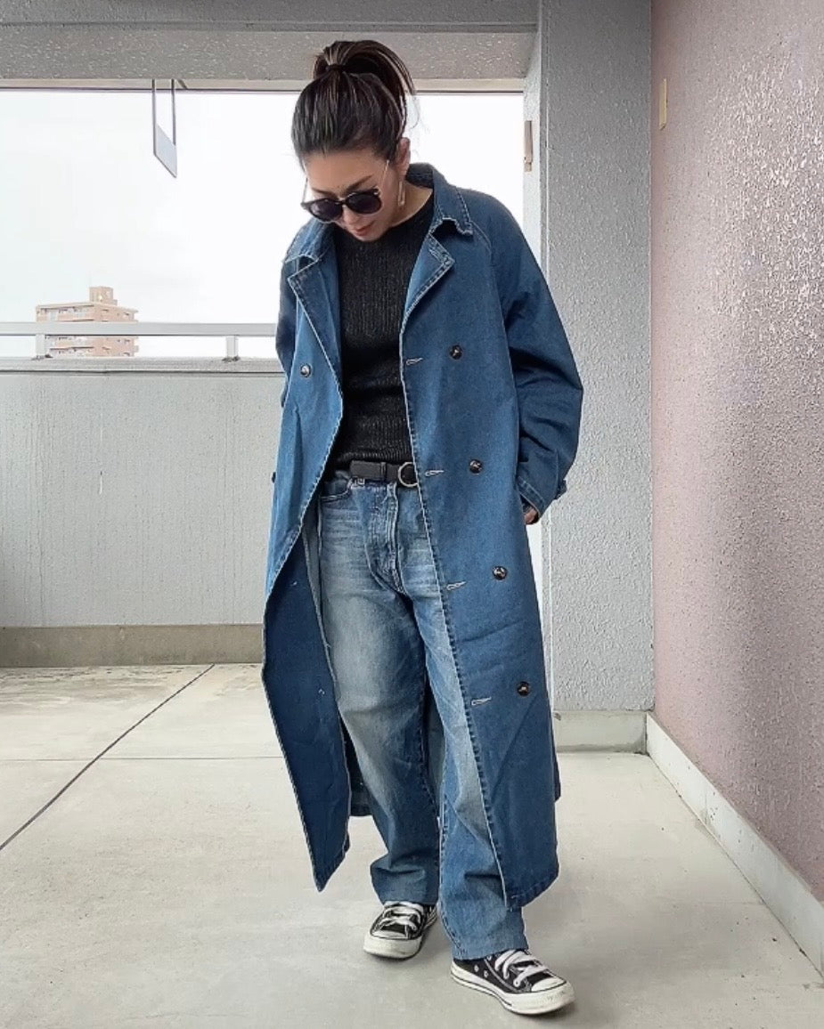 デニムロングコート