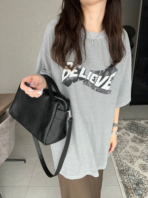 BELIEVEロゴピグメントTシャツ