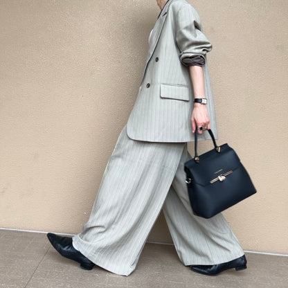 杢ストライプタックパンツ
