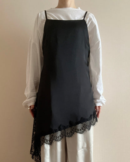 レースヘムレイヤードアシメキャミソール