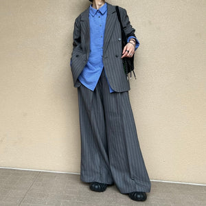 杢ストライプタックパンツ