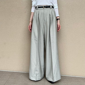 杢ストライプタックパンツ