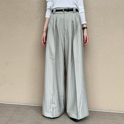 杢ストライプタックパンツ