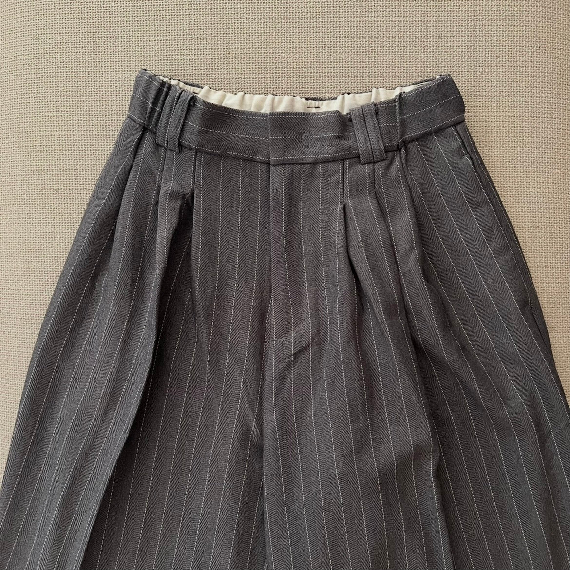 杢ストライプタックパンツ