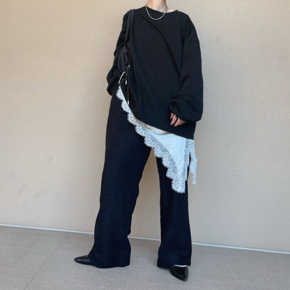 レースヘムレイヤードアシメキャミソール