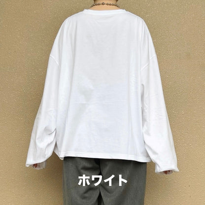 ボリューム袖ロングカットソー