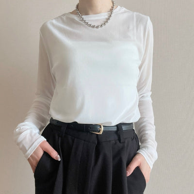 パワーネットシアー　クルーネック