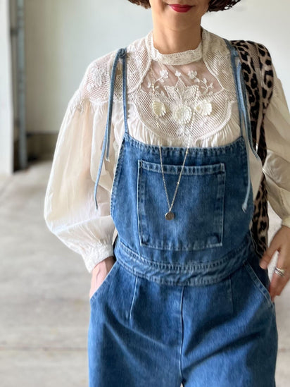 にゃっこ★CHECK&COFFEE デニムサロペット ブルー にゃっこ☆CHECK&COFFEE デニムサロペット ブルー デニムサロペット