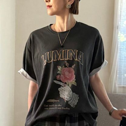 ローズ×ハンド ヴィンテージアートTEE（３色）