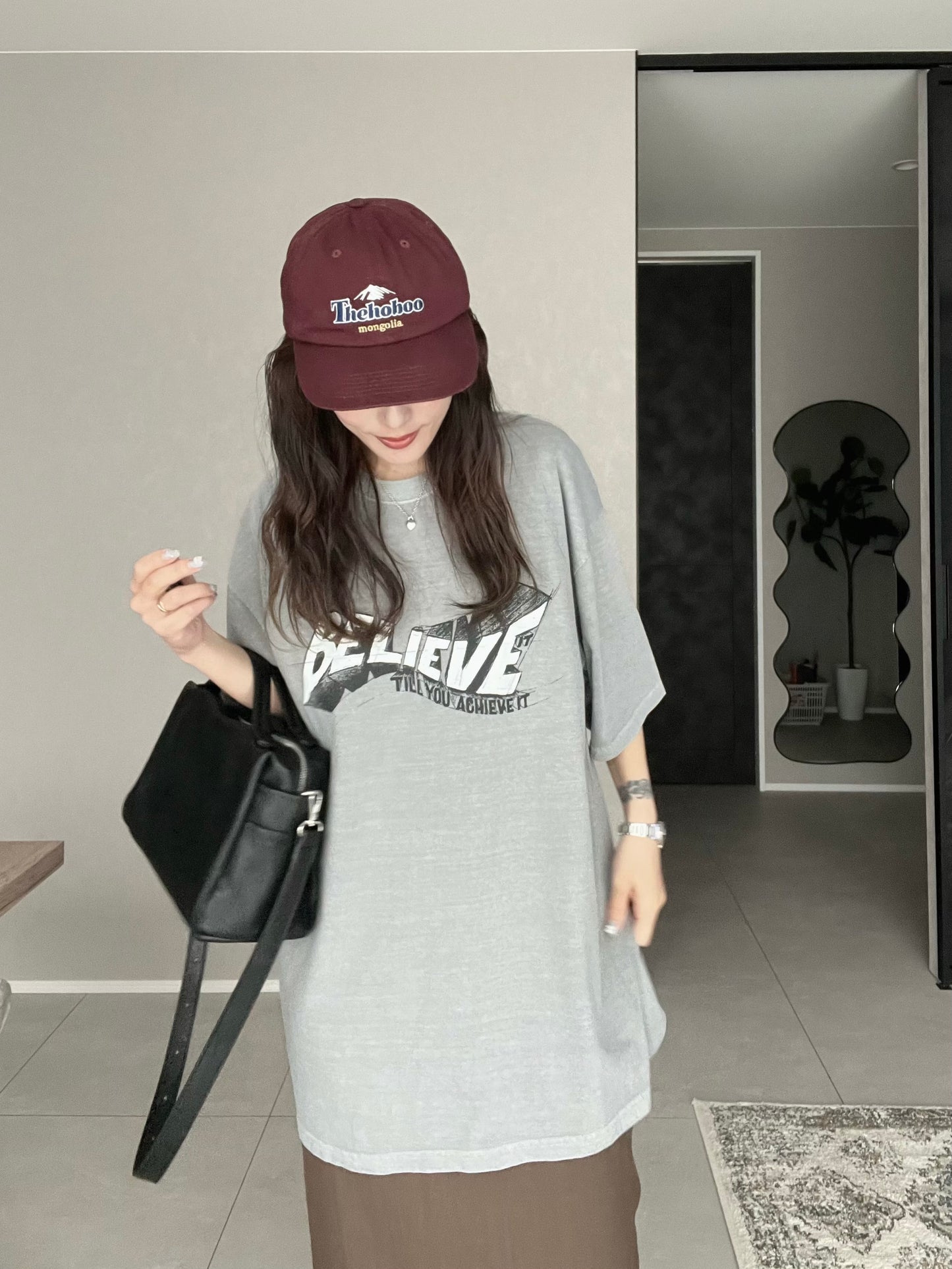 BELIEVEロゴピグメントTシャツ