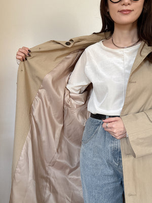 ワイドスリーブステンカラーコート