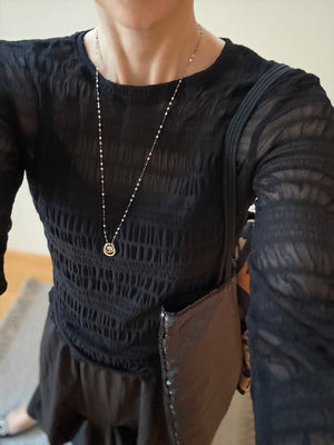 シャーリングシアーカットソー