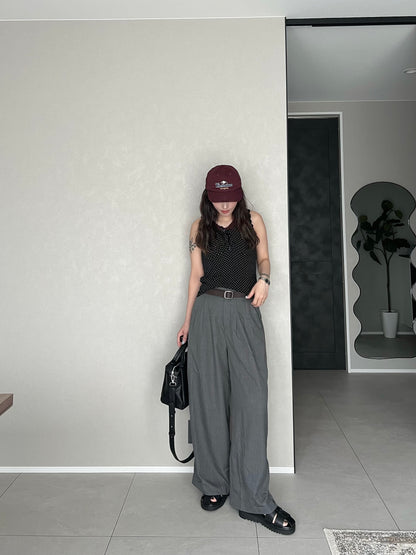 ドットリボンフリルノースリーブ