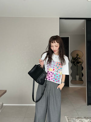 レオパードミックスプリントTシャツ
