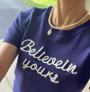 刺繍ロゴニット