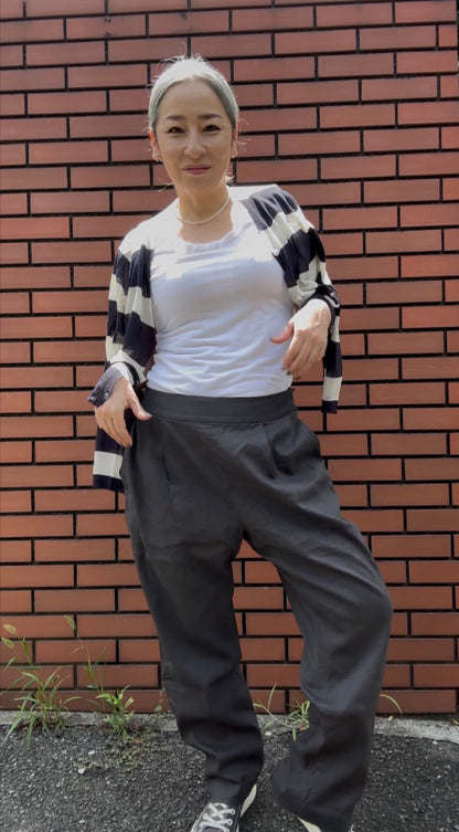 ワイドボーダーカーディガン