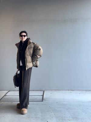 ダブルジップフーディーニットアップ